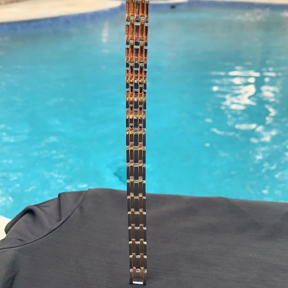 New two tone gold & Silver Stainless Bracelet - Picture 4 of 7